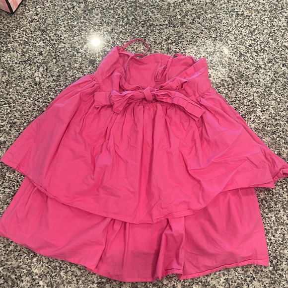 ASOS tiered pink bow dress - Picture 2 of 2